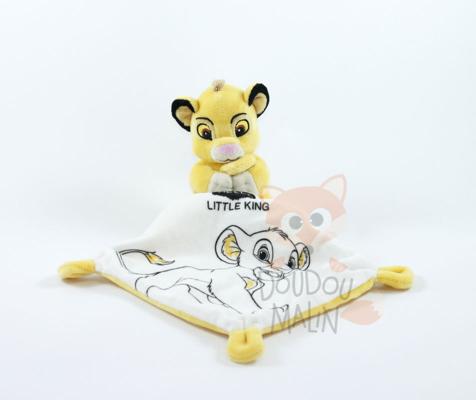 Doudou Simba Le Roi Lion Personnalisable - 30 Cm, Broderie Nom, Lavable, 100% Polyester, Normes CE